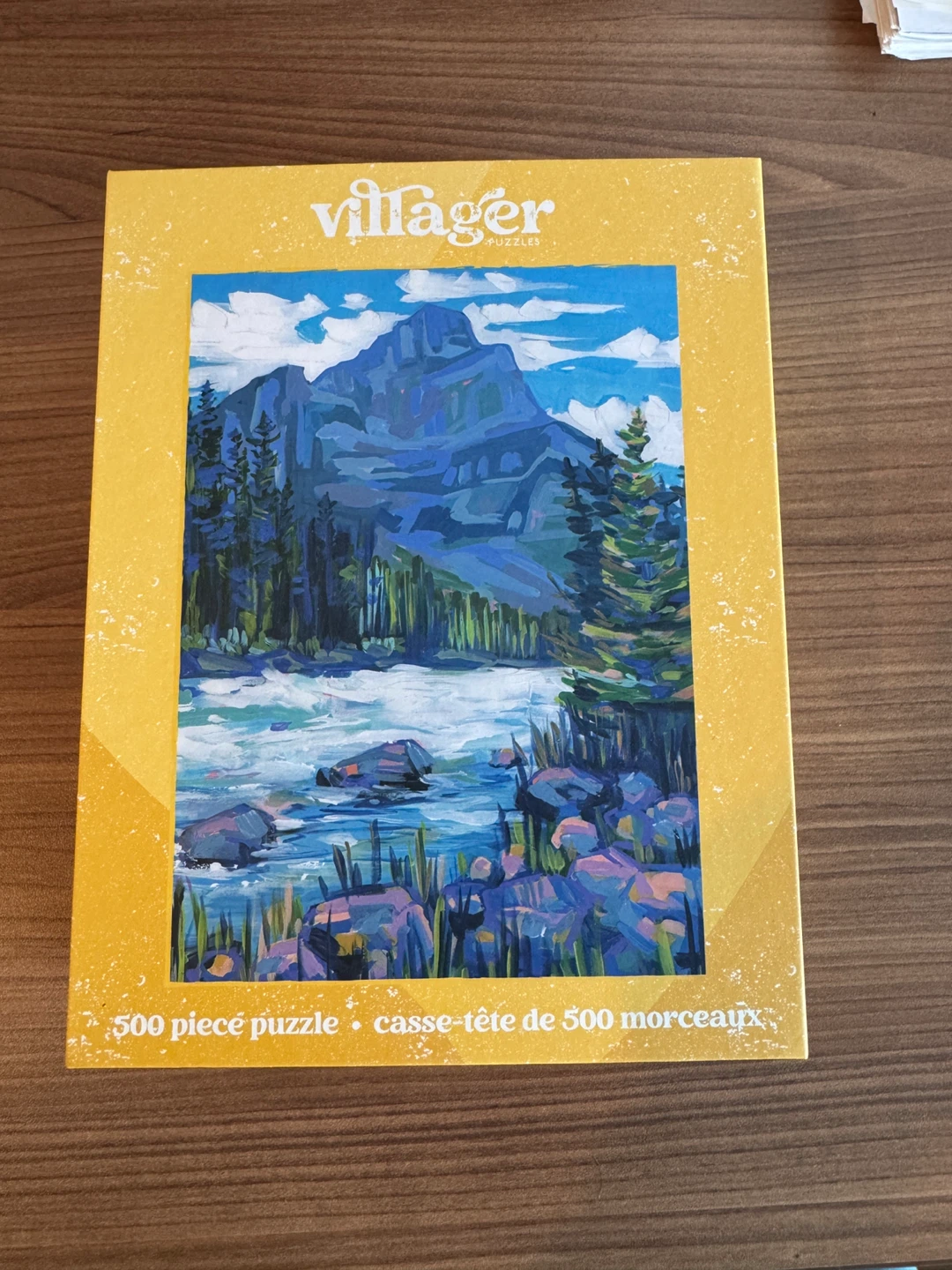 Villager 500 Piece Jigsaw Puzzle, kicking horse mountain scenery