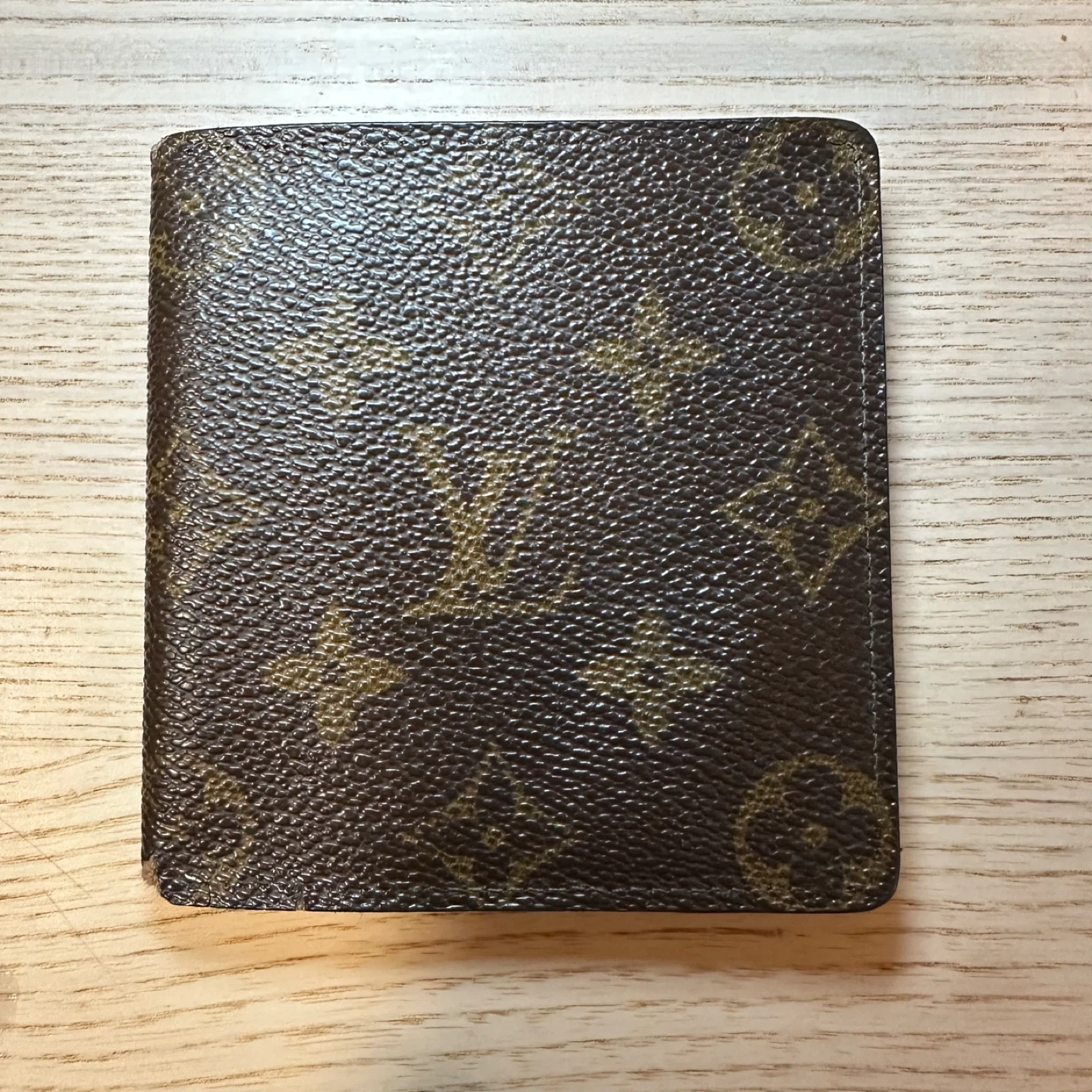 LOUIS VUITTON Bifold Wallet Vintage Monogram Leather