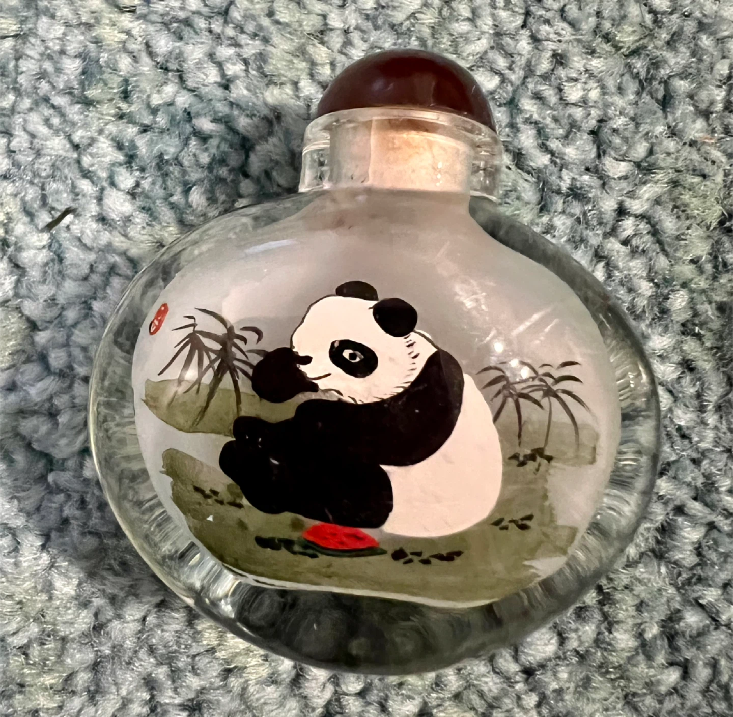 Vintage Chinese hand painted Snuff Bottles Set with Boxes - photo 5
