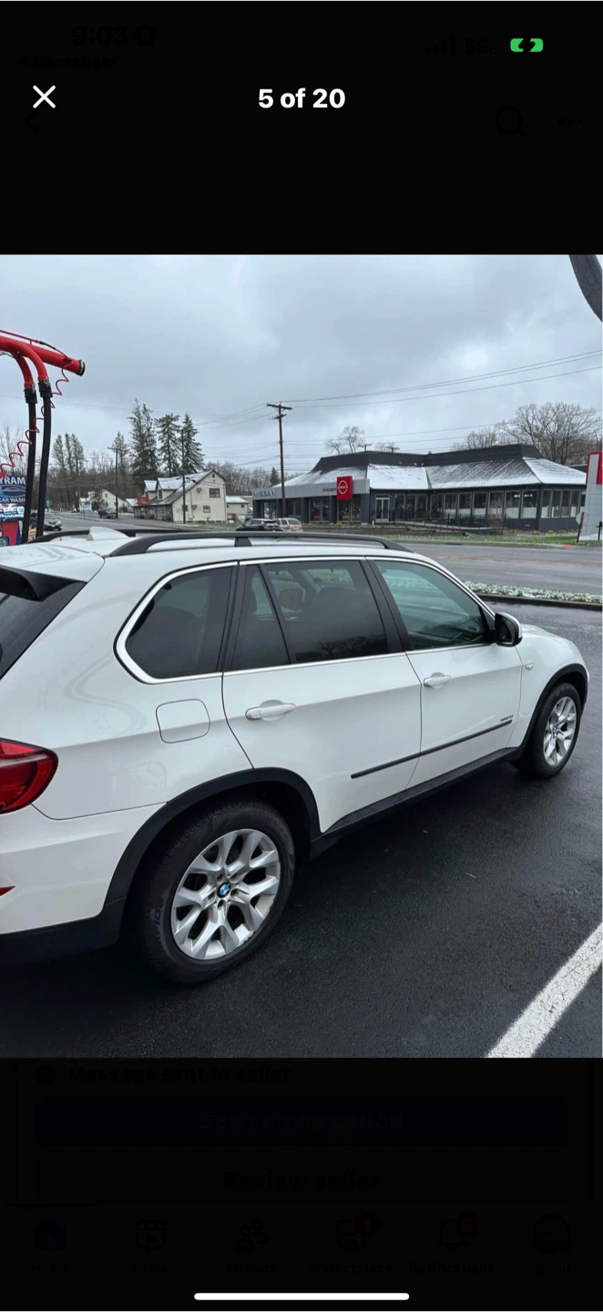 White BMW X5
