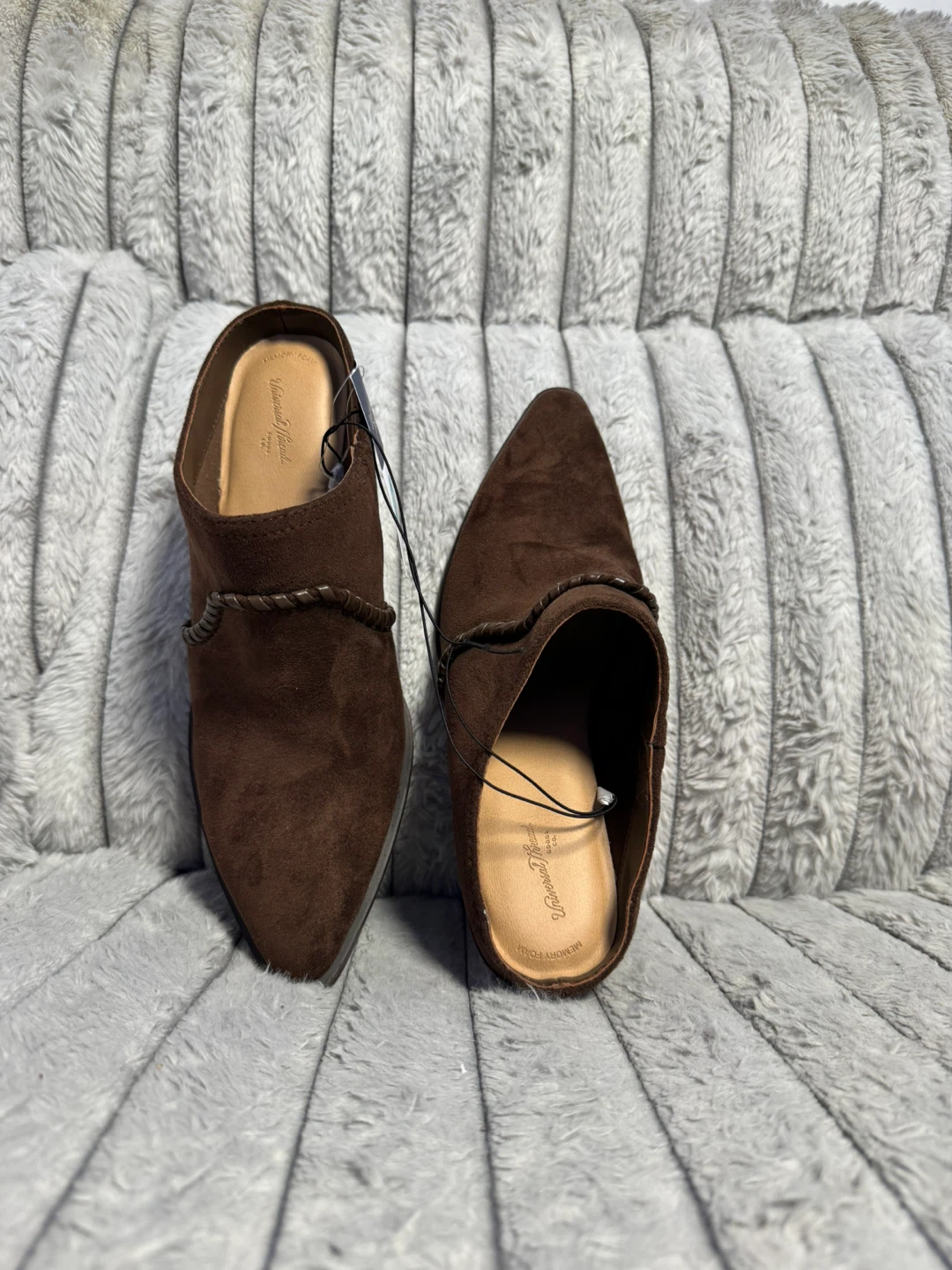 Universal Thread Brown Suede Mules Size 9 - photo 3