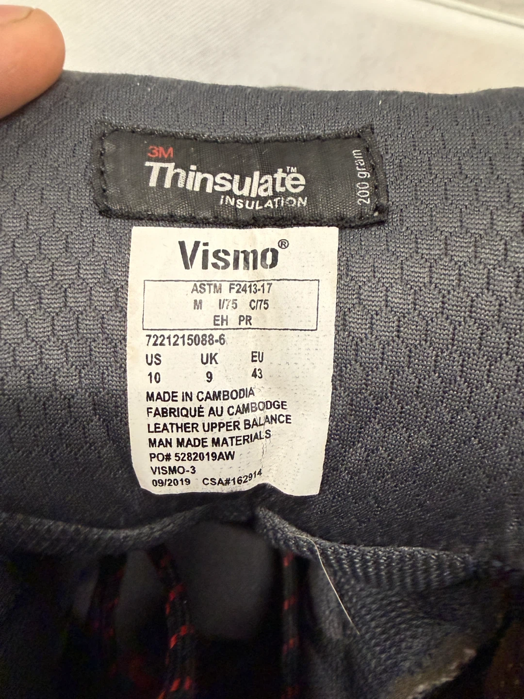 Vismo Thinsulate Work Boots - Size 10 - photo 2