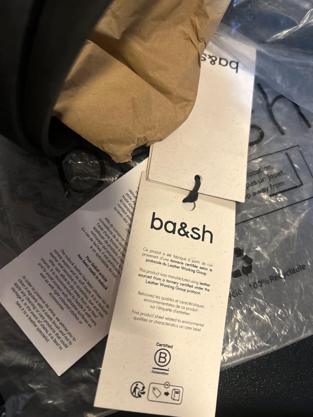 Ba&sh Black Leather Belt - Size 75 - photo 2