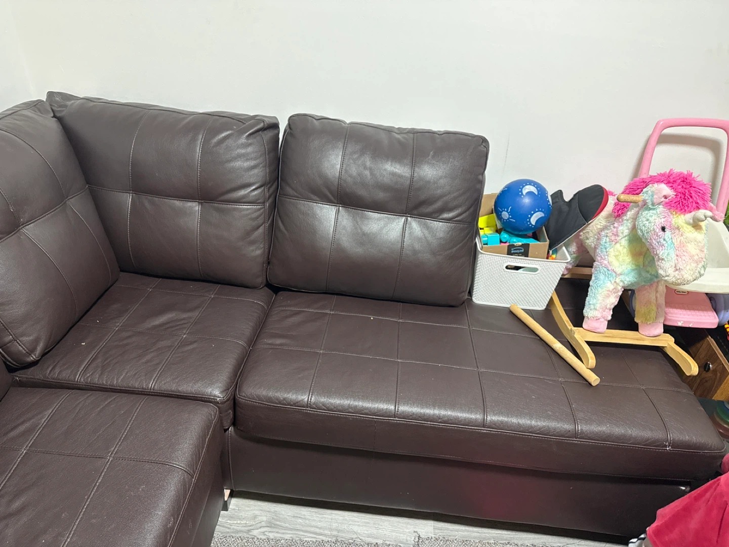 Dark Brown Sectional Sofa - photo 2