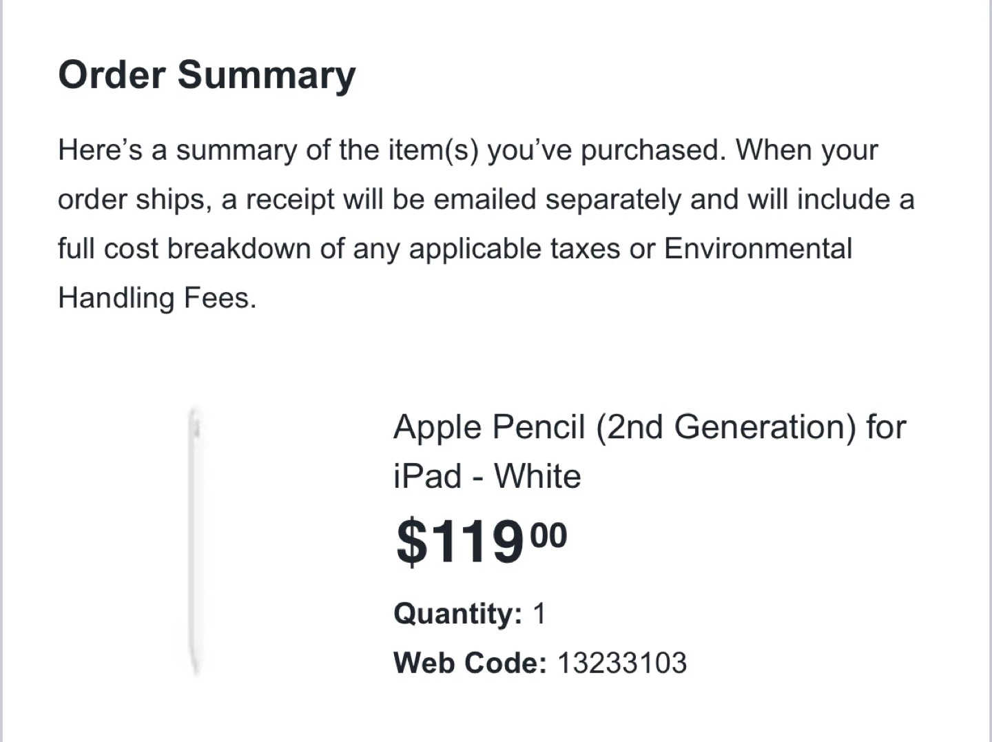 Apple Pencil (2nd Generation) - White - photo 3