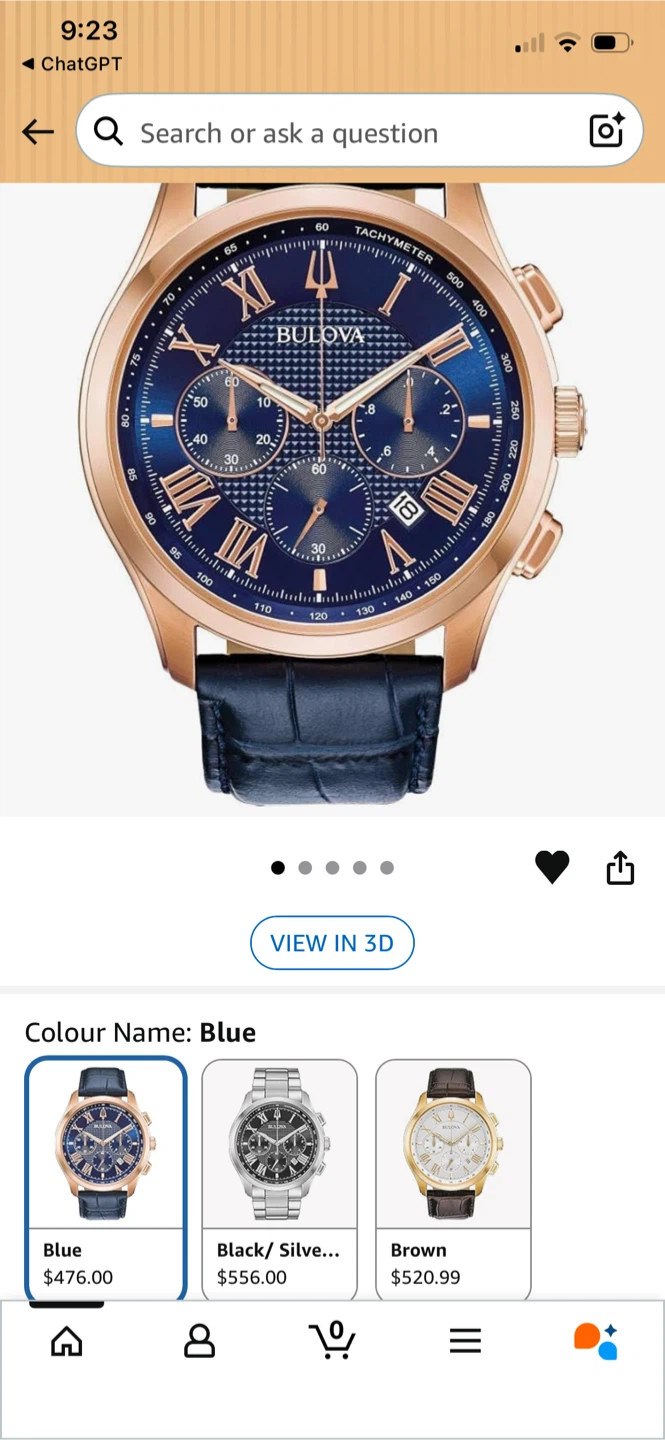 Bulova Chronograph Watch - Blue Dial - photo 3