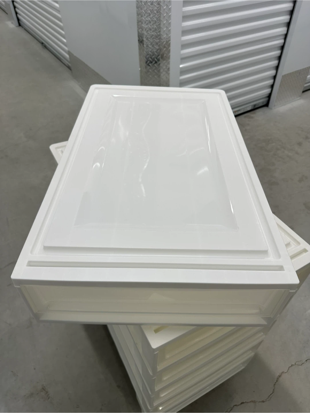 White Plastic Storage Drawer - photo 2
