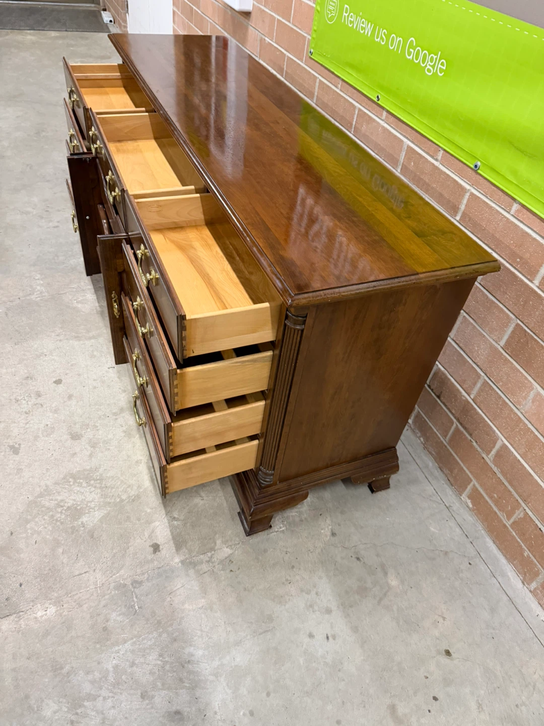 Wooden Dresser with 12 Drawers and Cabinet Doors - photo 4