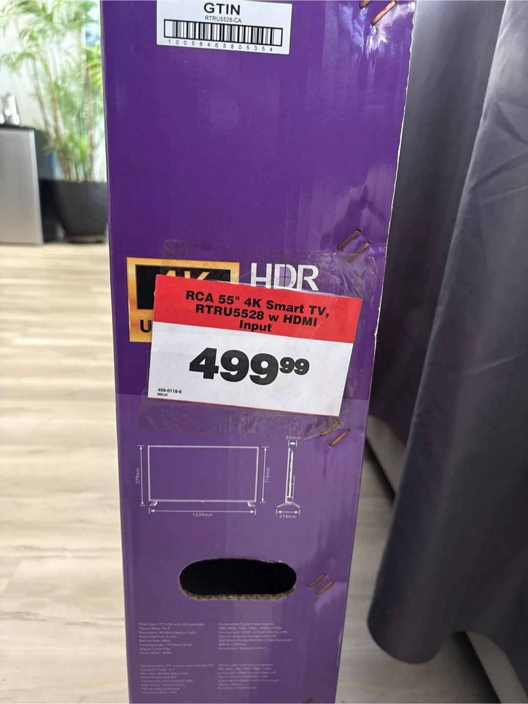 RCA 55" 4K Smart TV Roku TV - photo 2