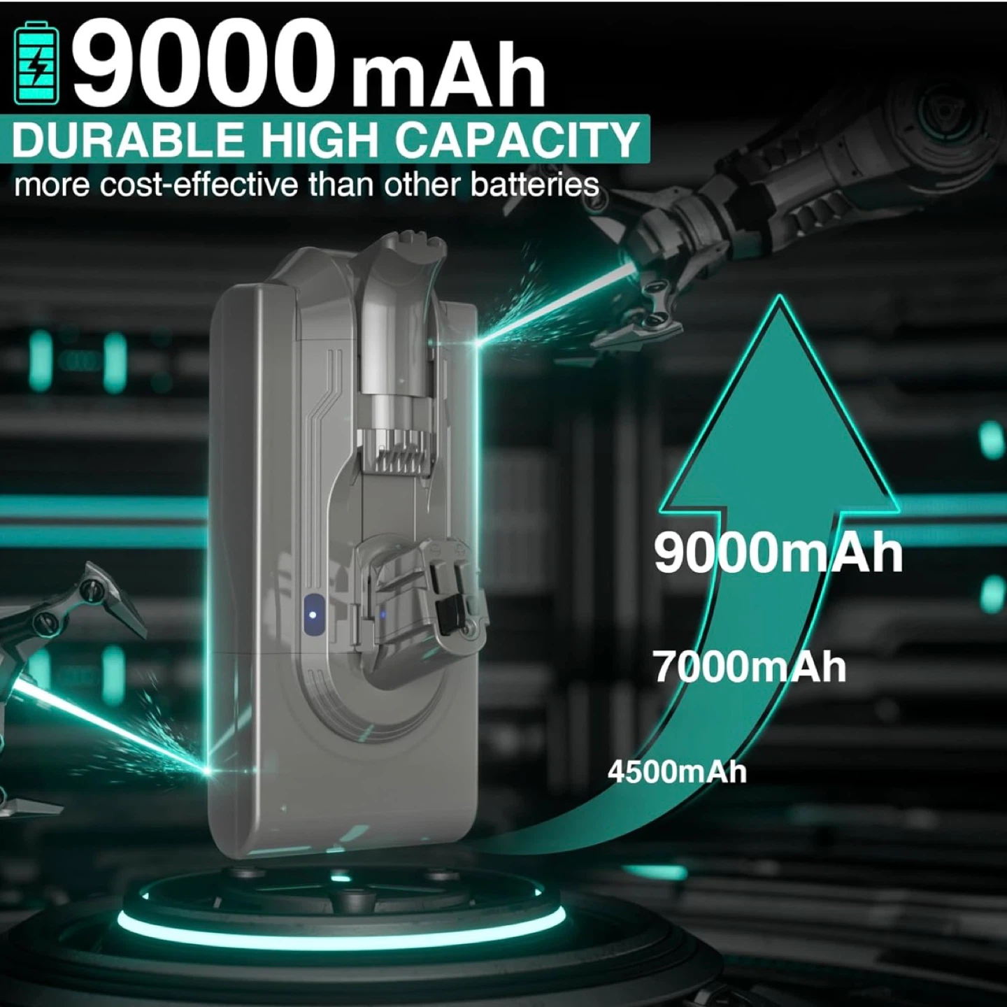 EGR 9000mAh V11 Battery Replacement Compatible with Dyson - photo 3