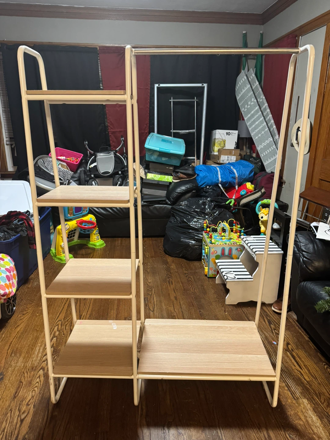Tall Clothes Rack with Shelves - photo 2