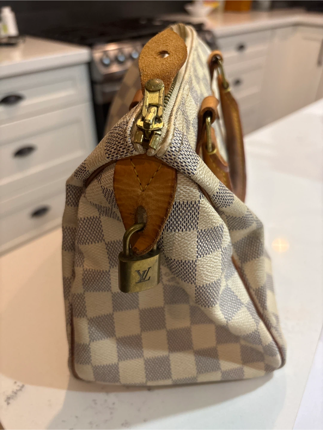 Louis Vuitton Speedy Damier Azur Canvas Bag - photo 2