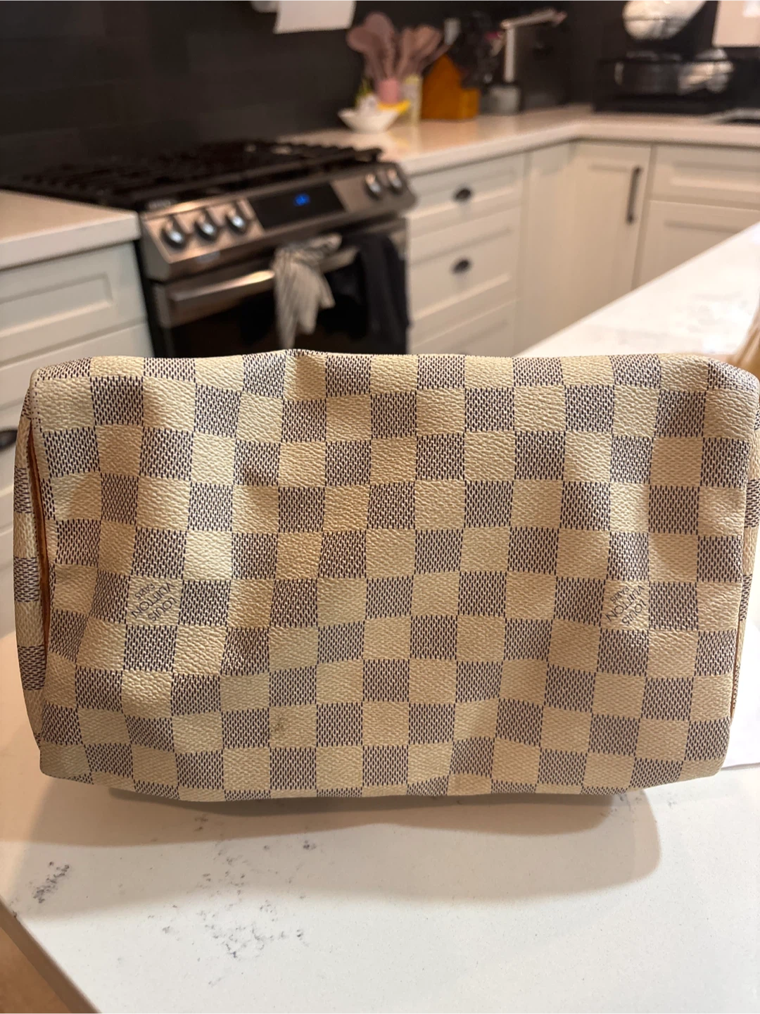 Louis Vuitton Speedy Damier Azur Canvas Bag - photo 4