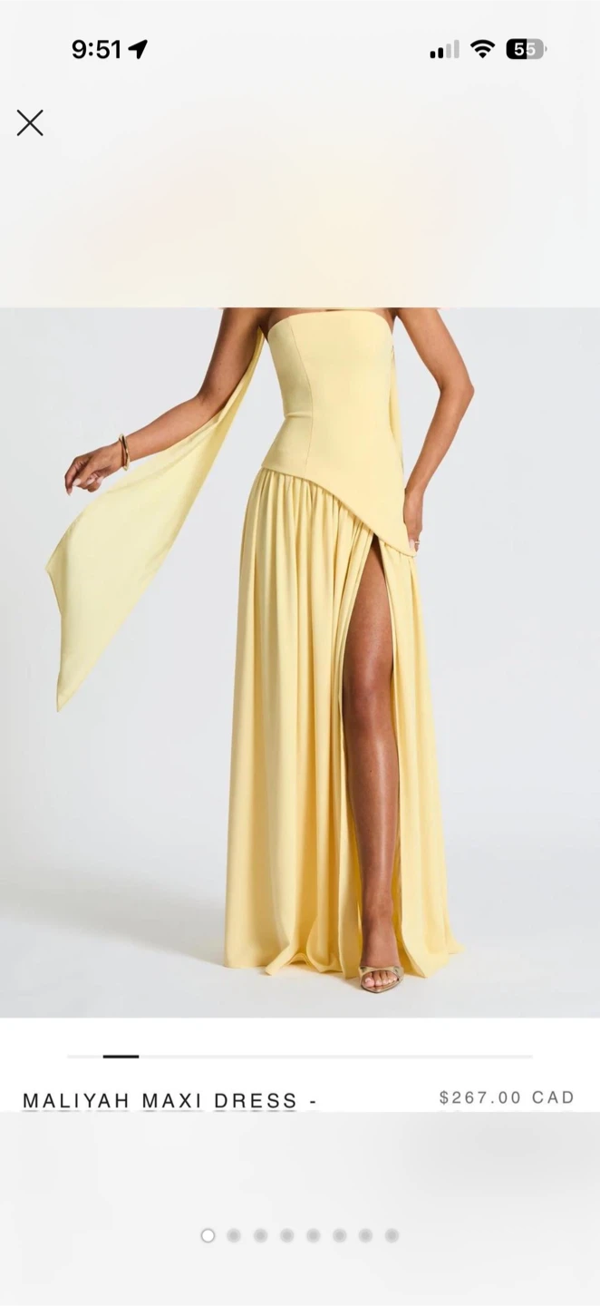 MALIYAH Maxi Dress - Yellow