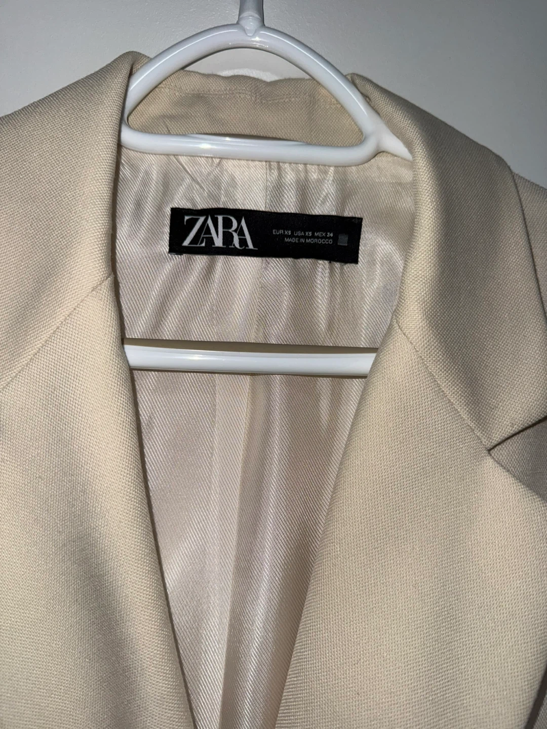 ZARA Beige Double-Breasted Blazer - photo 3