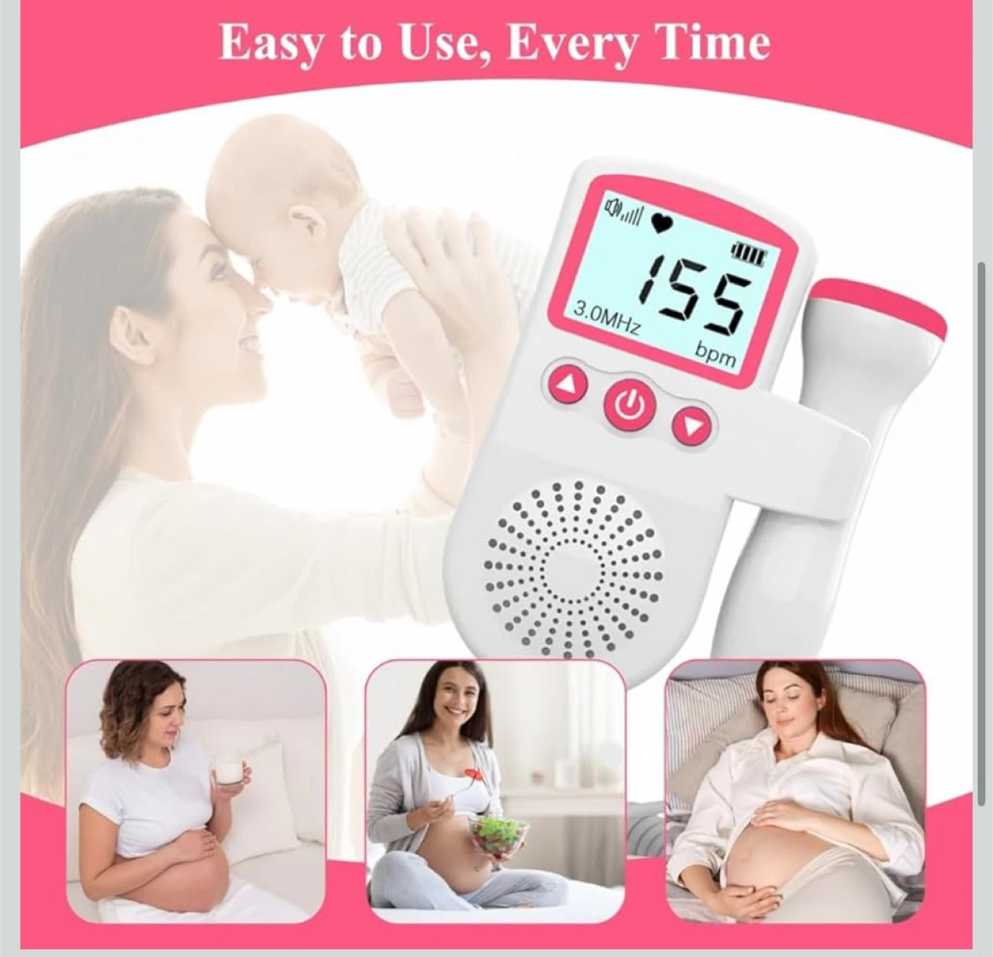 New Baby Heartbeat Monitor Fetal Doppler. Brand New. - photo 3
