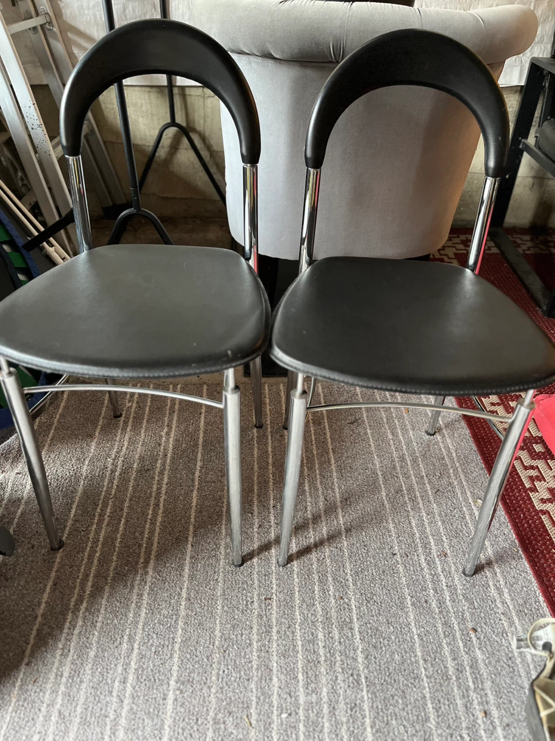 Set of 2 Black Modern Dining Chairs