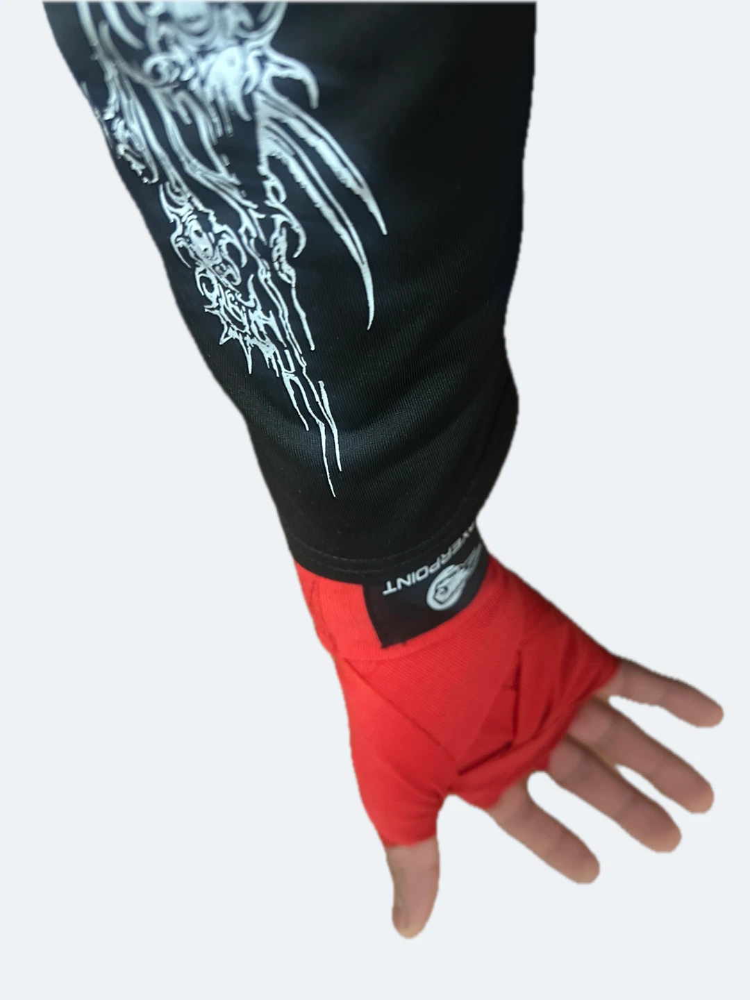 Everpoint Red Hand Wraps with Black Tribal Design