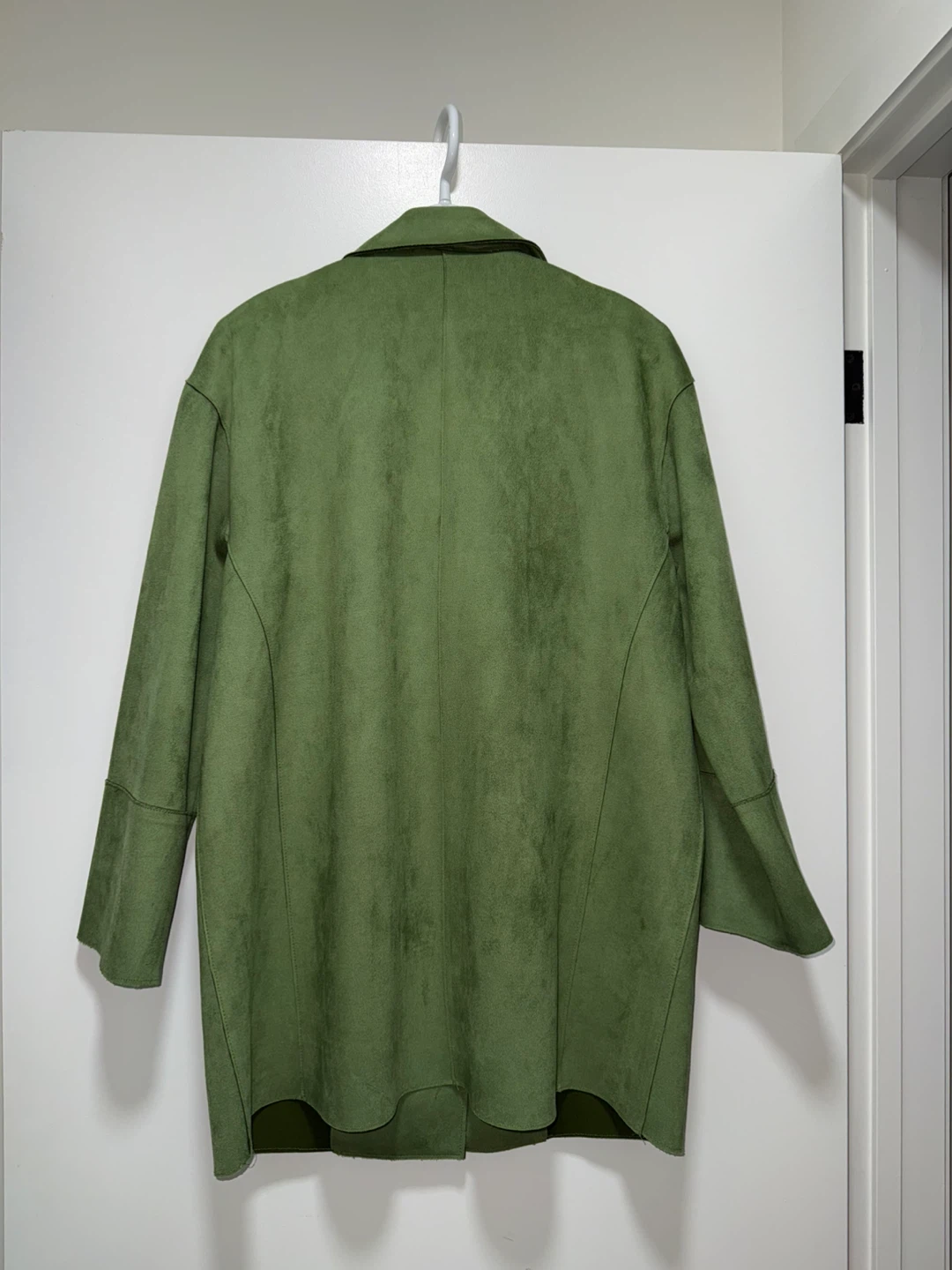 ZARA Green Suede-like Blazer Jacket - photo 4