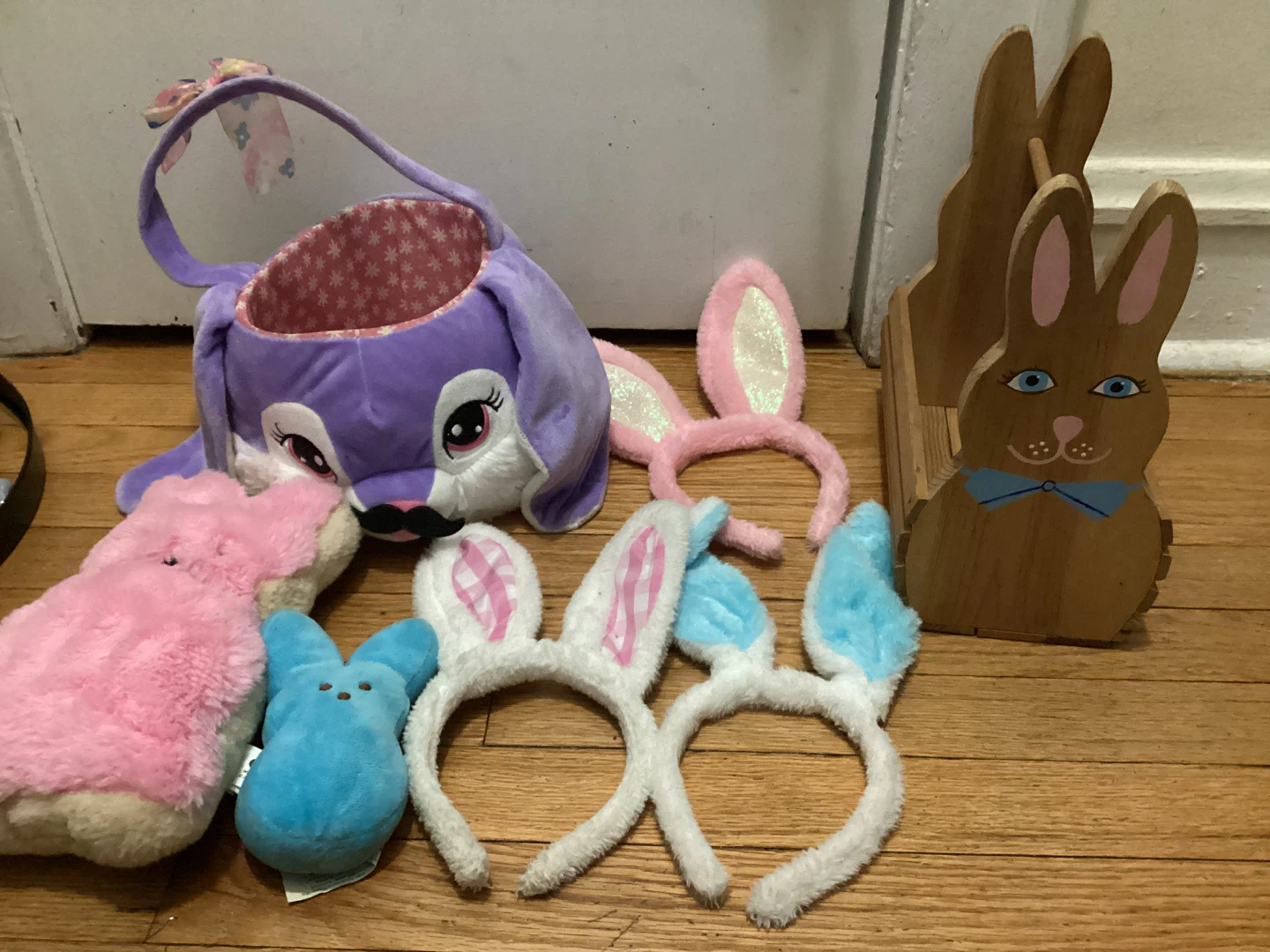 Large lot - Easter Bunny Plush Basket, Peeps, Headbands