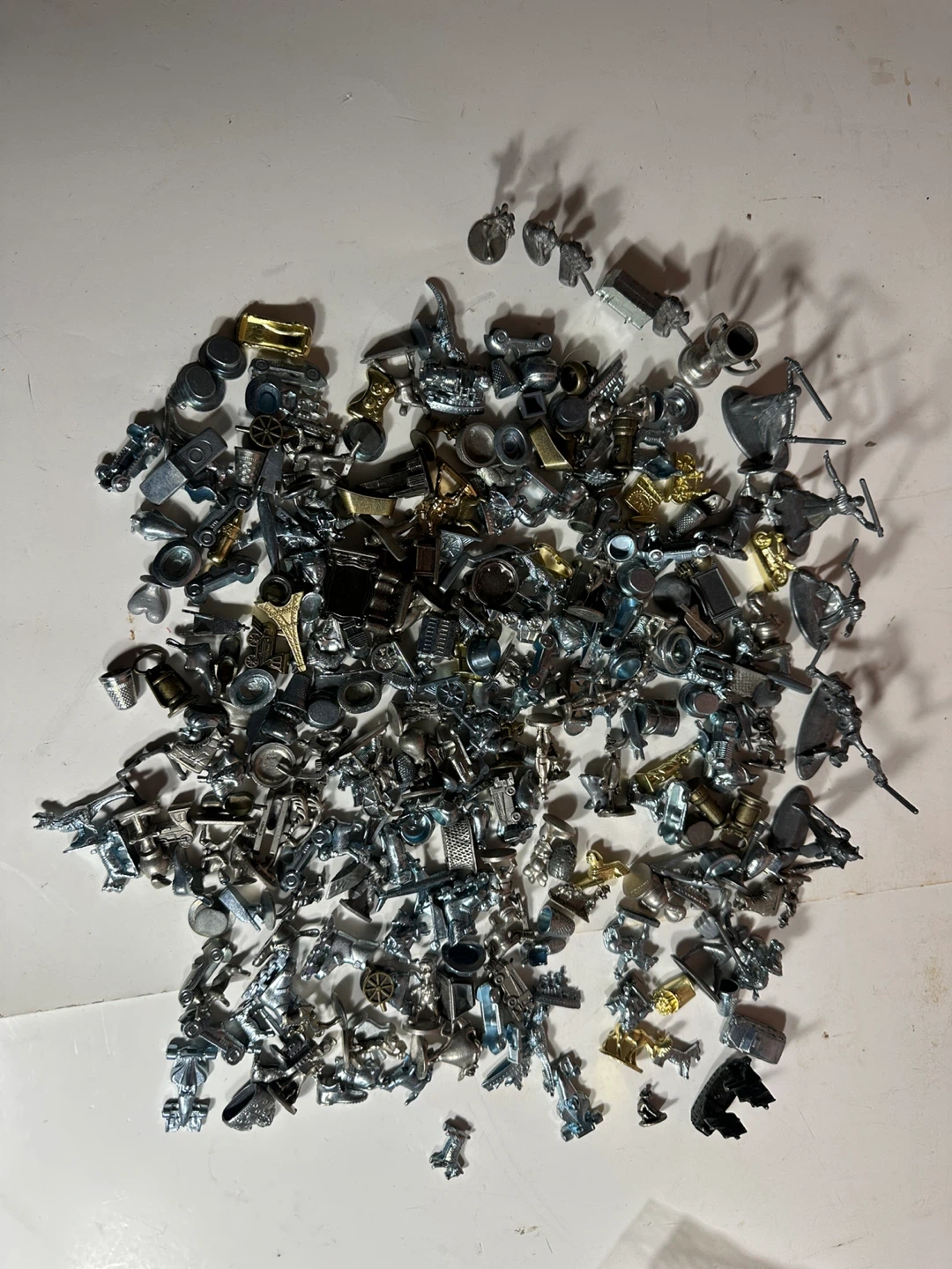 Assorted Metal Game Tokens and Miniatures