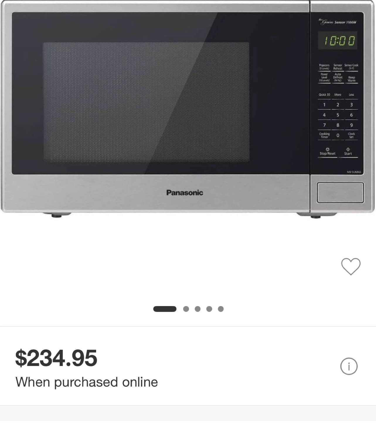 Panasonic Genius Sensor Microwave 1100W - photo 2