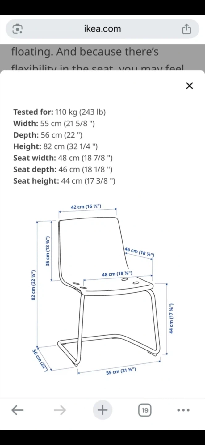 IKEA TOBIAS Chair Transparent/Chrome Plated - photo 3