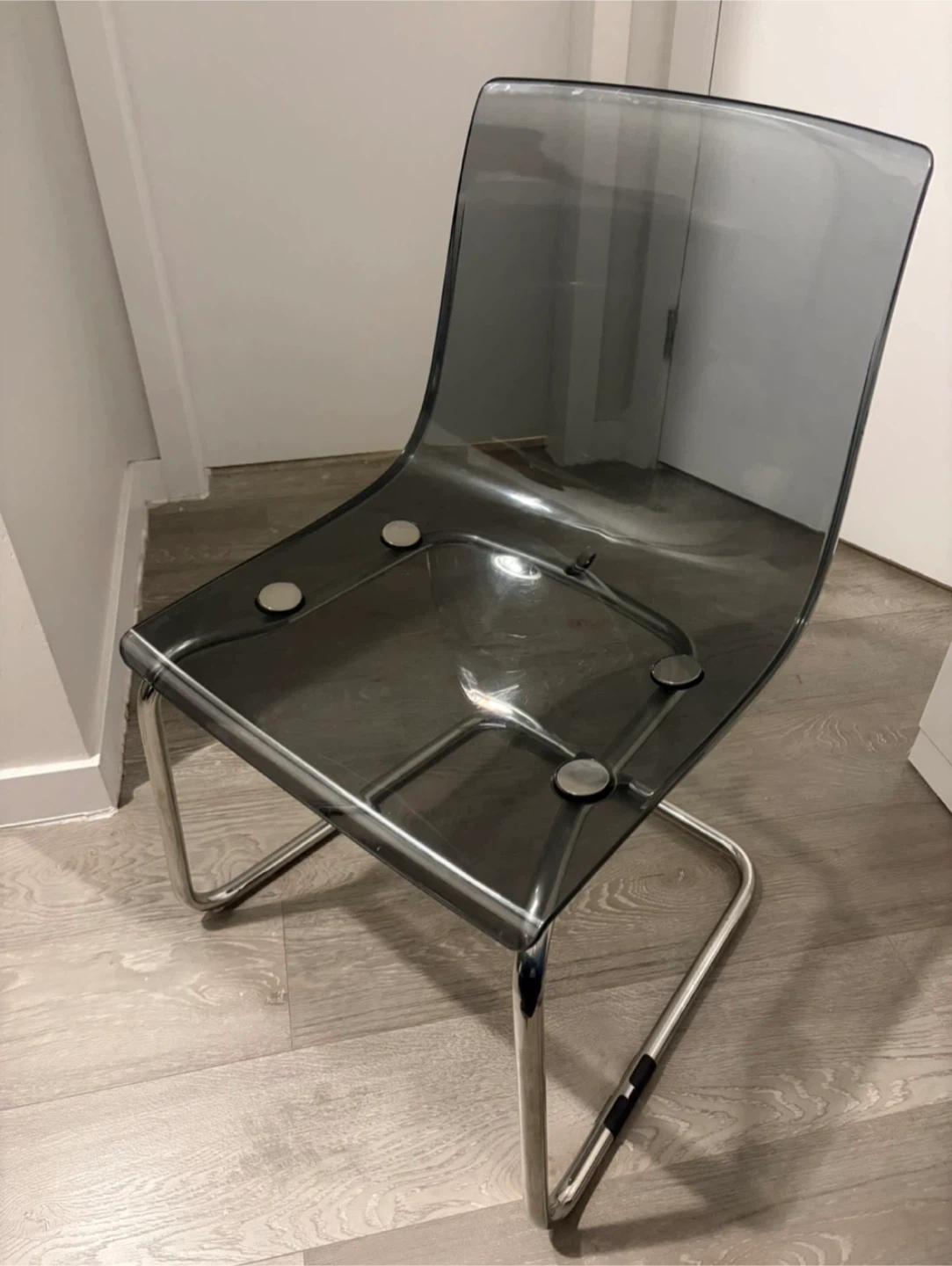 IKEA TOBIAS Chair Transparent/Chrome Plated