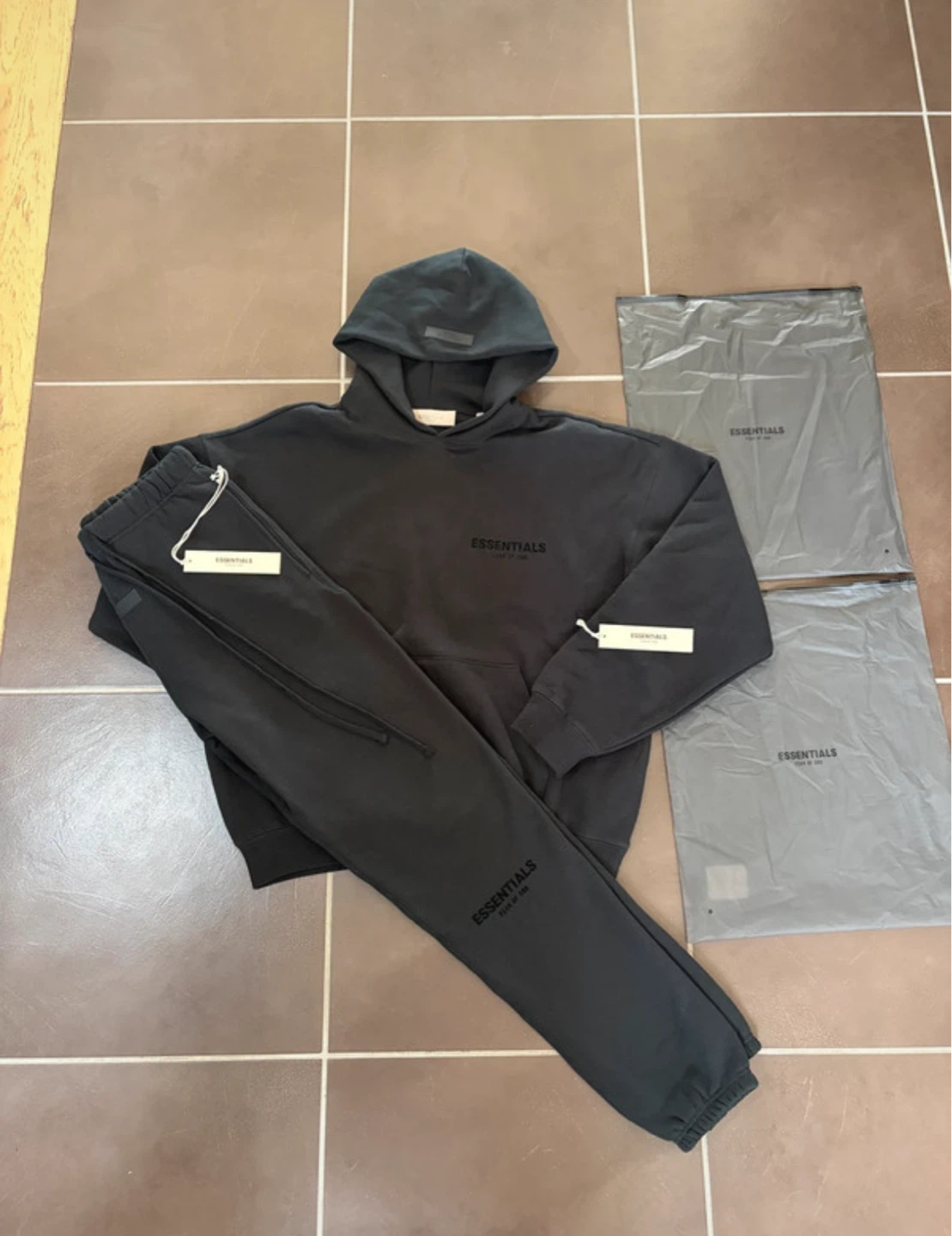 Fear of God Essentials Hoodie and Sweatpants Set - Black