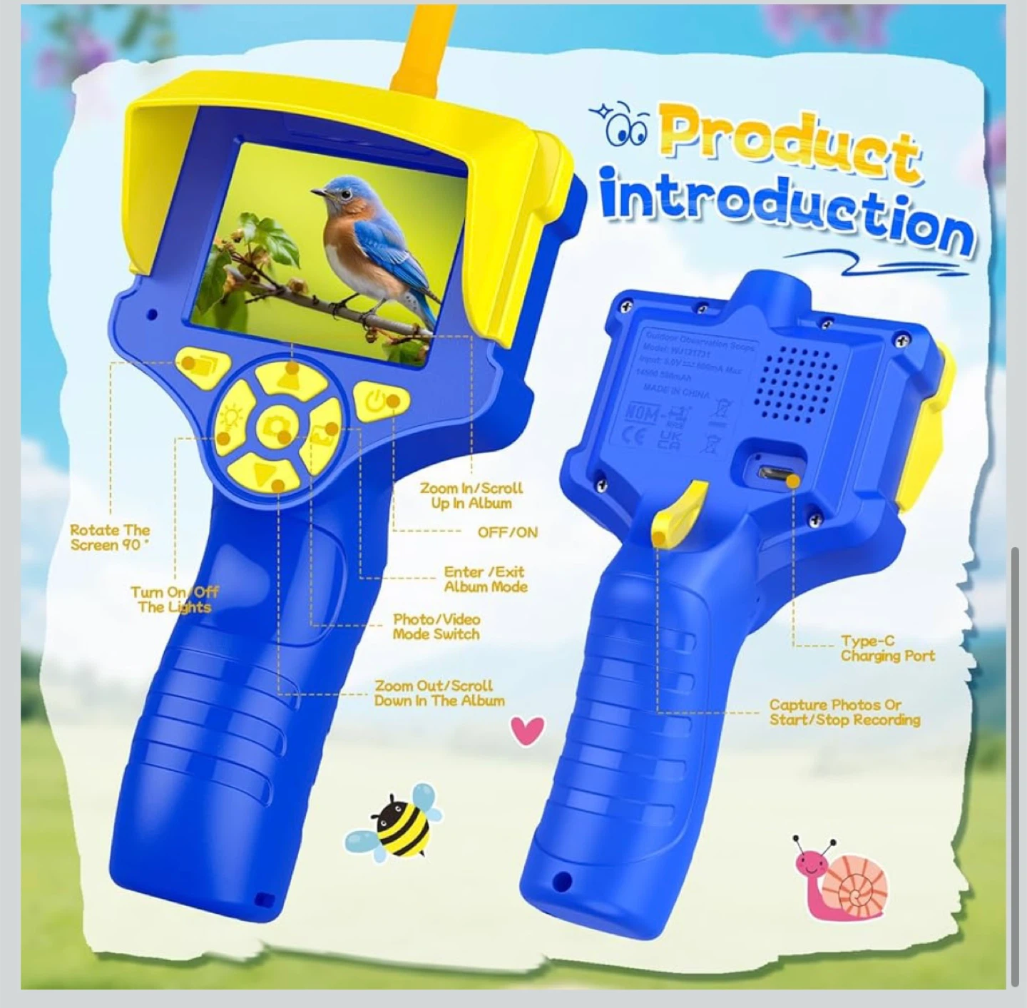 New Kids Borescope Snake Camera Toy with 2.4" LCD Screen - photo 5