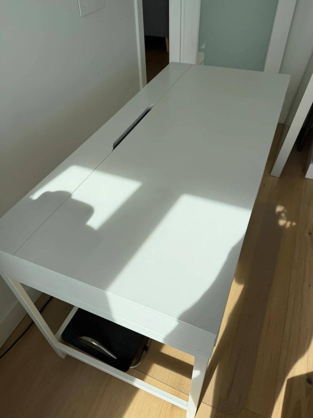 White IKEA ALEX Desk with Two Drawers - photo 2