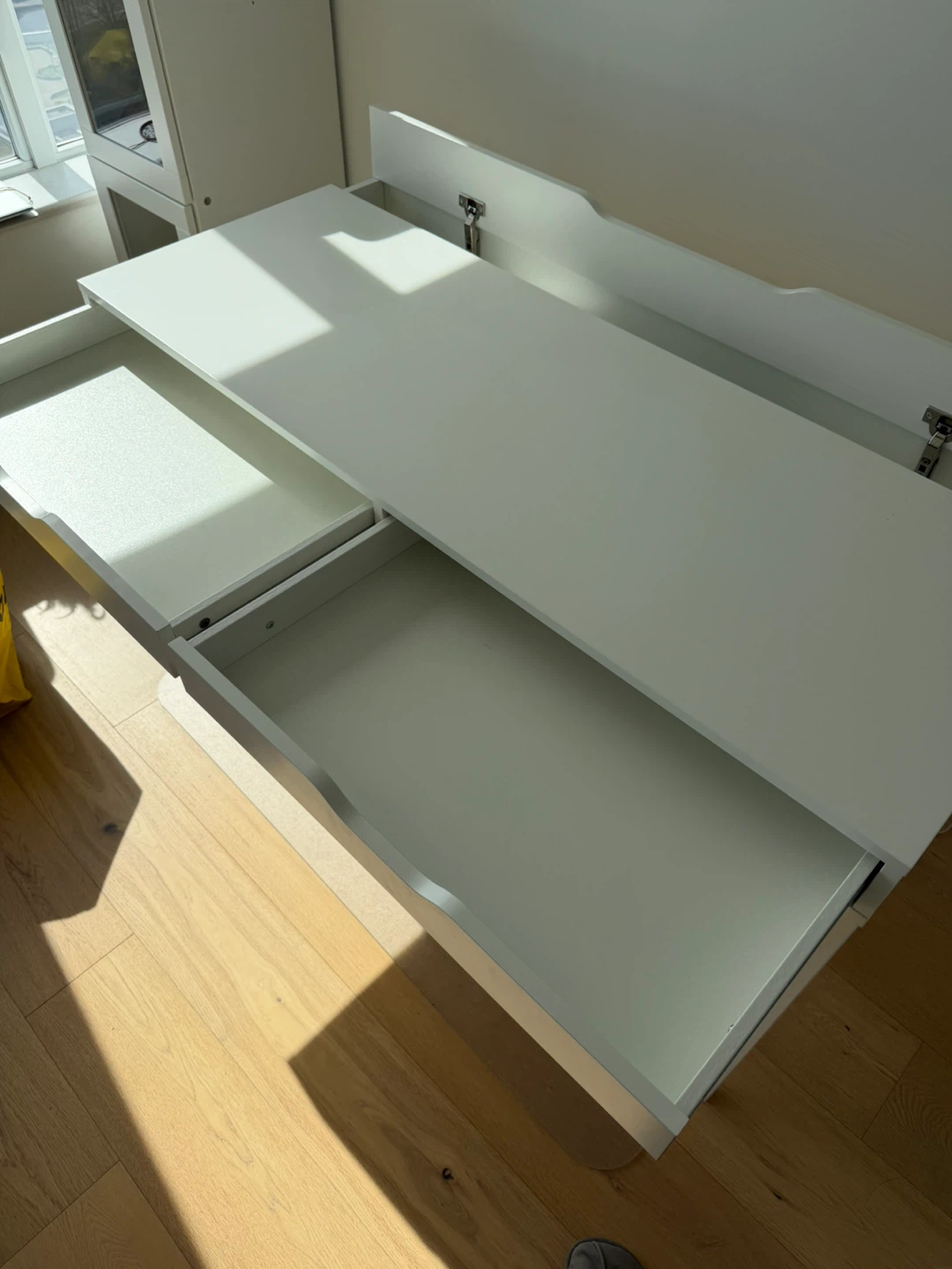White IKEA ALEX Desk with Two Drawers - photo 3