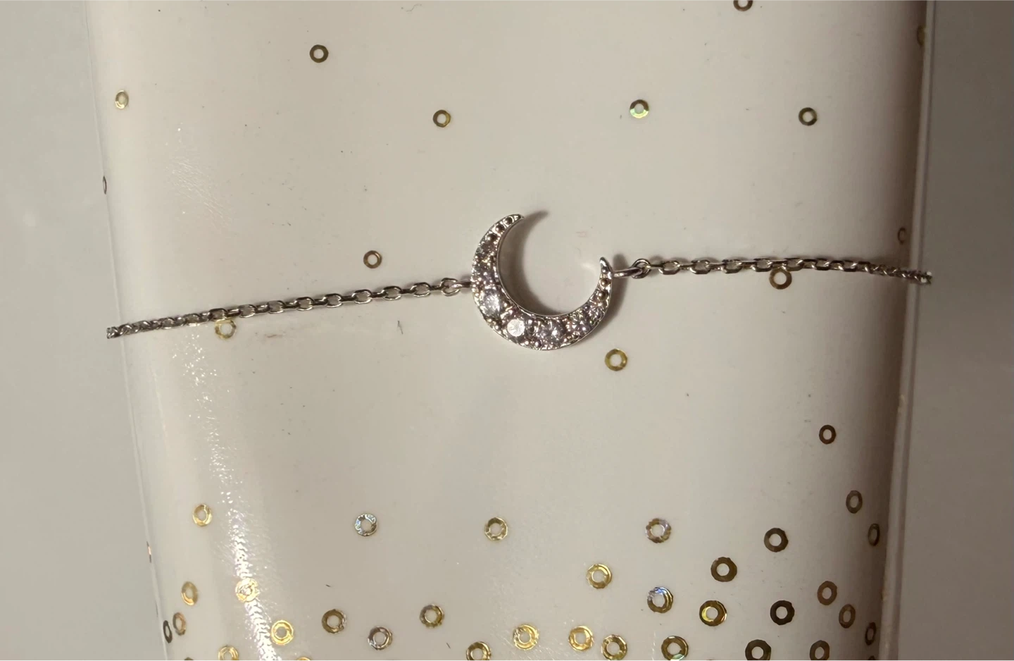 Lovely Celestial Focal Point Adjustable Silver Bracelet