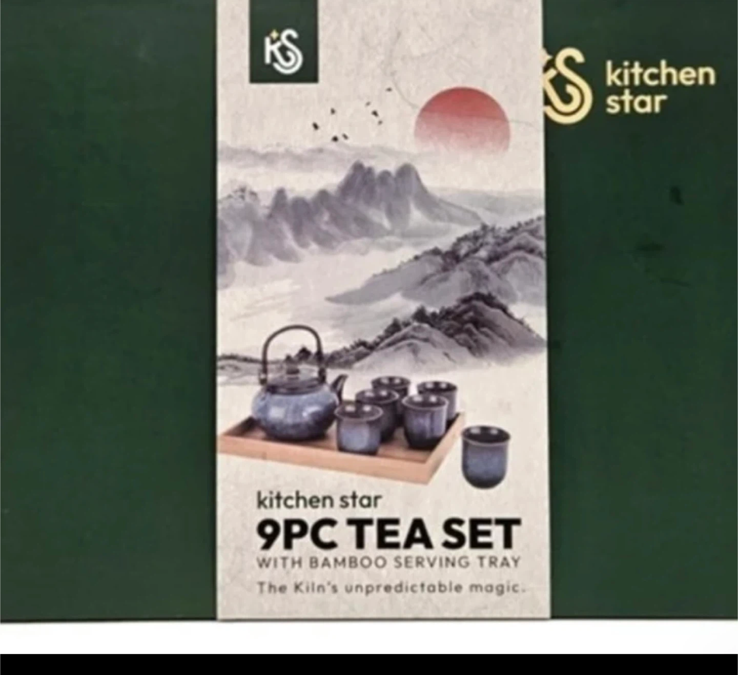 Kitchen Star 9-Piece Tea Set with Bamboo Tray - photo 2