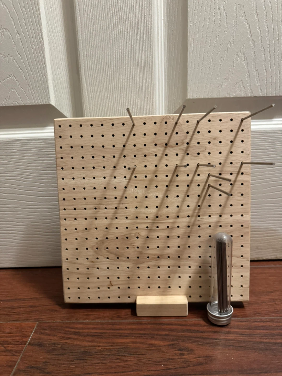 Wooden Pegboard Display with Metal Pegs - photo 2