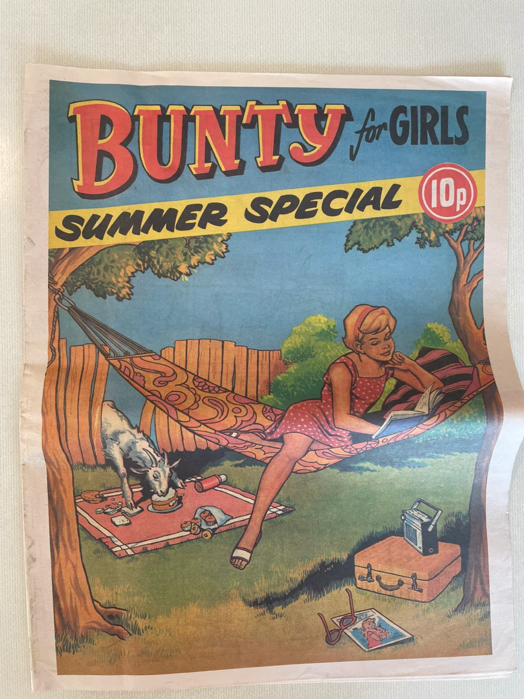 Vintage 1972 Bunty newsprint comic
