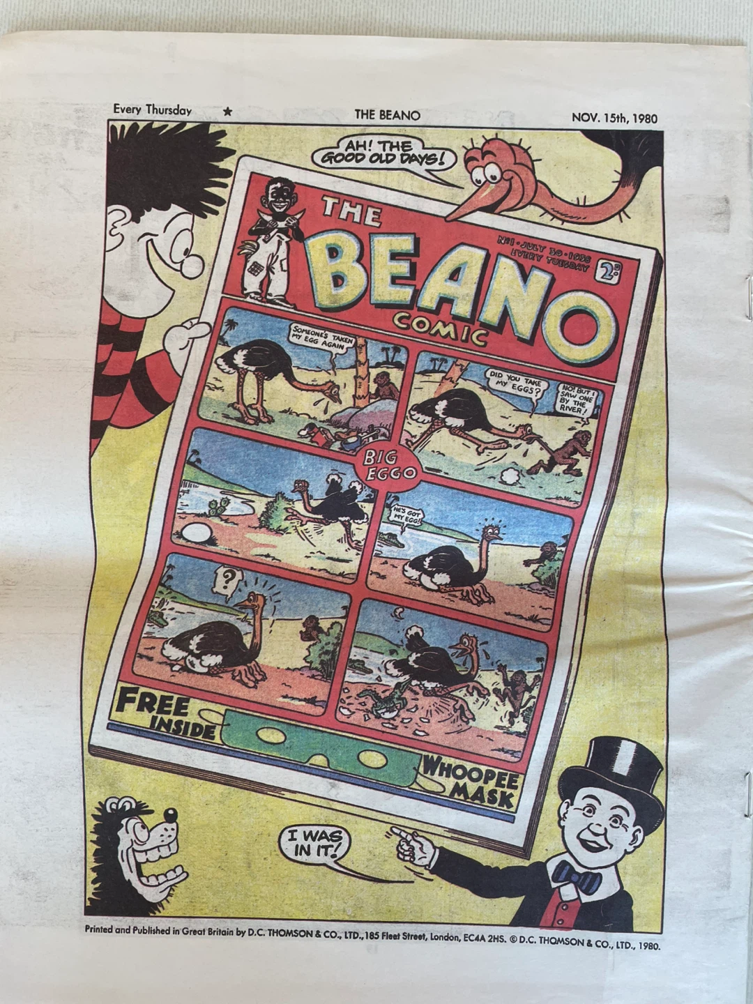 Beano newsprint comic (1980) - photo 2
