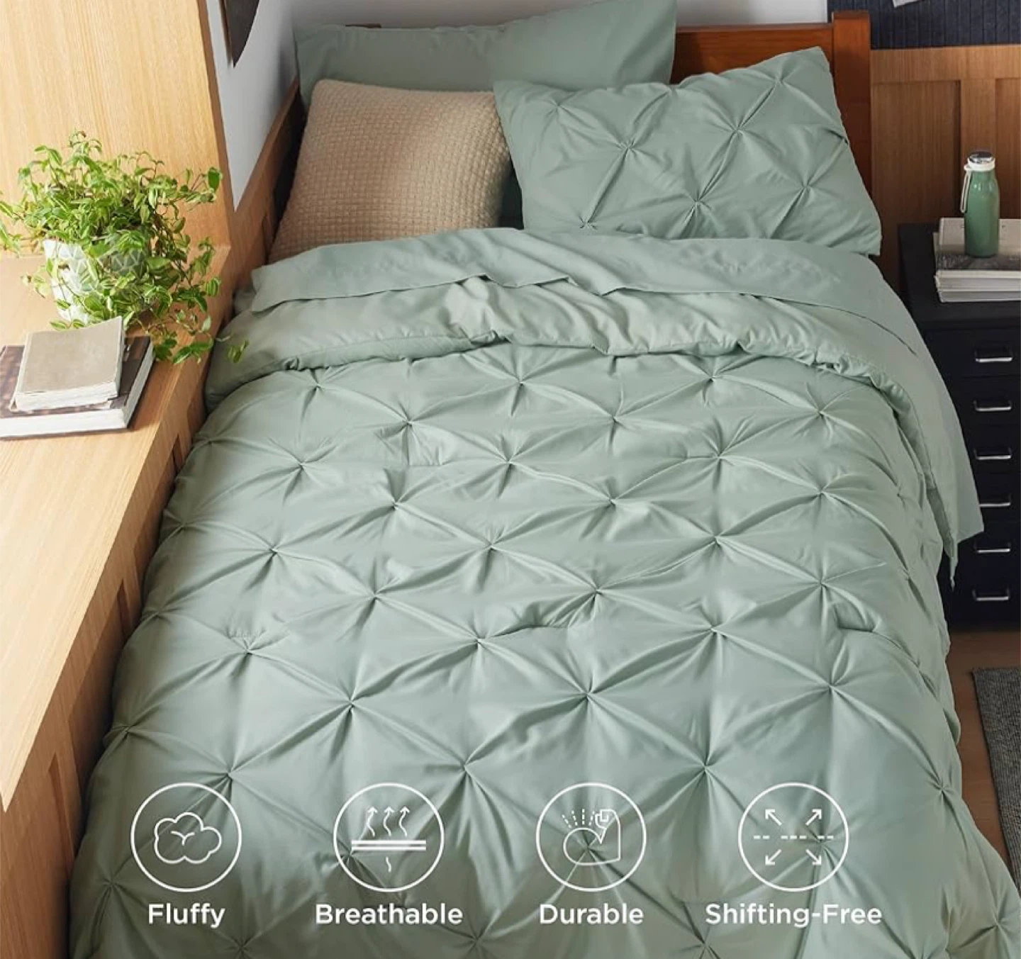 5 Pieces Bedsure Twin XL Comforter Set-Bedding Set - photo 2