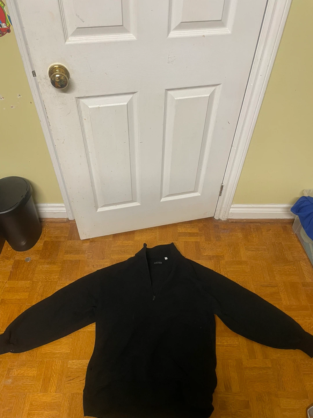 Aritzia Black Half-Zip Sweater