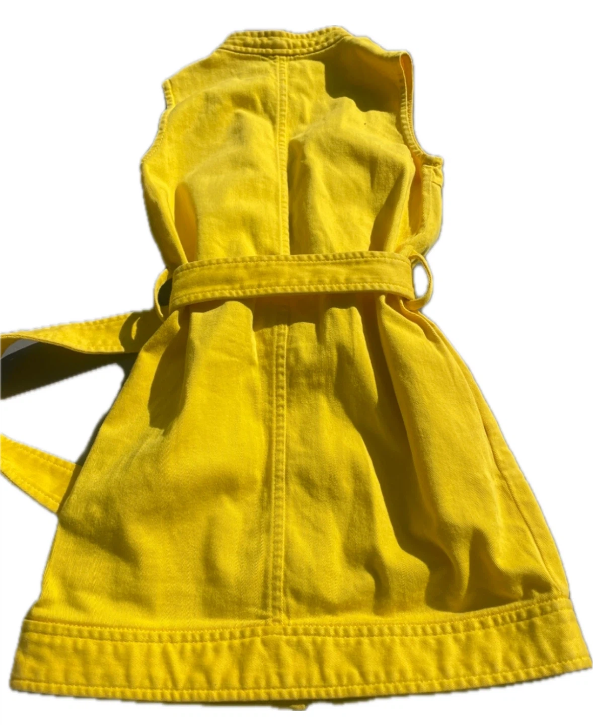 DSQUARED2 Yellow Sleeveless Dress with Belt - 6Y - photo 3