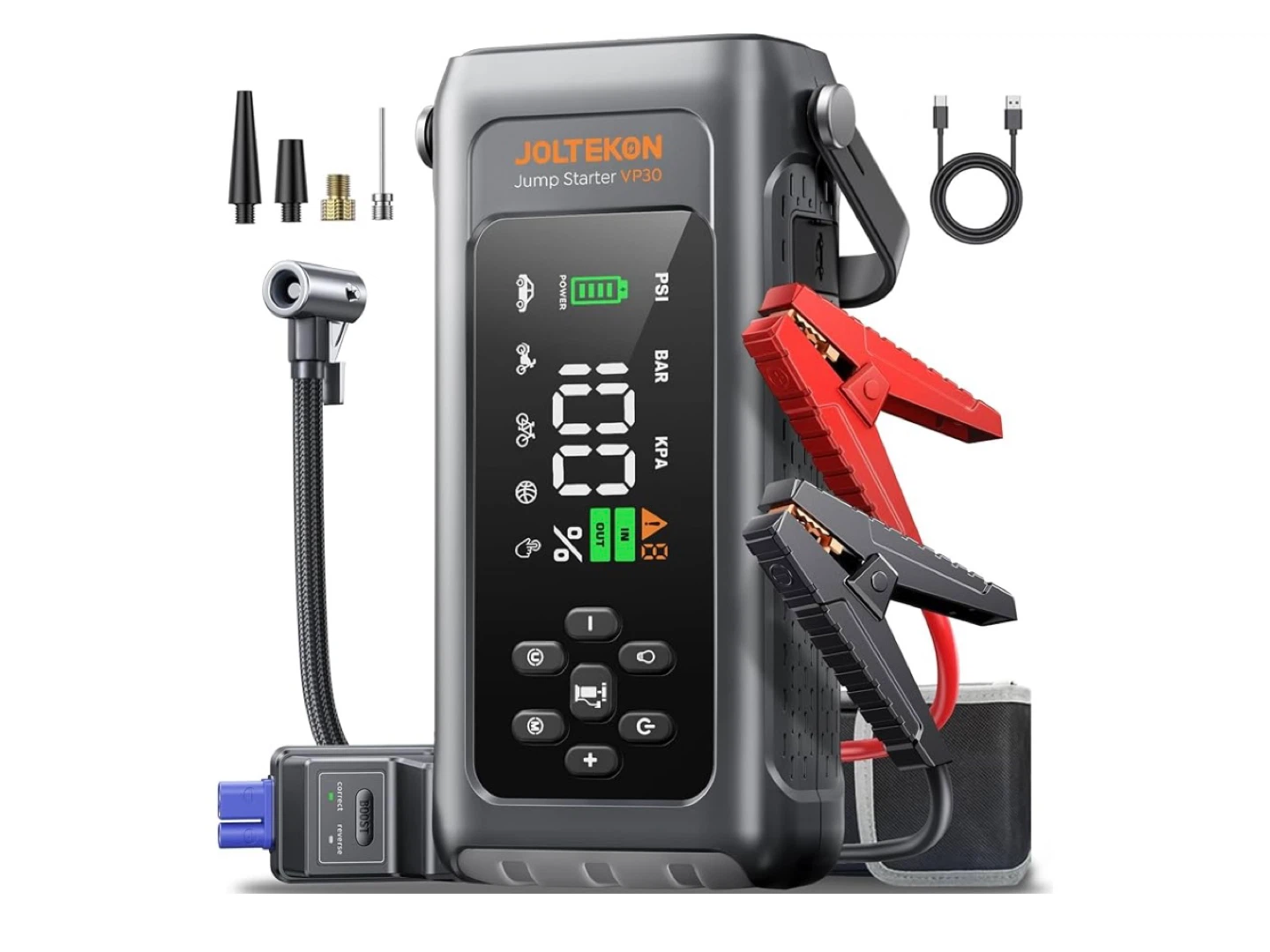 JOLTEKON Jump Starter VP30 with Air Compressor