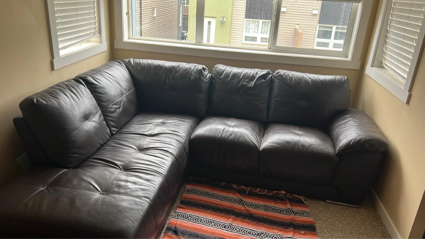 Dark Brown Sectional Sofa - photo 3