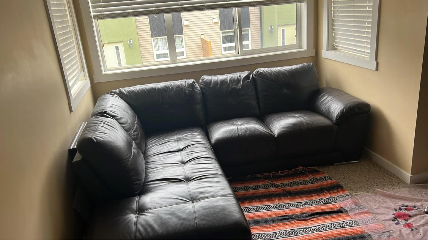 Dark Brown Sectional Sofa - photo 2