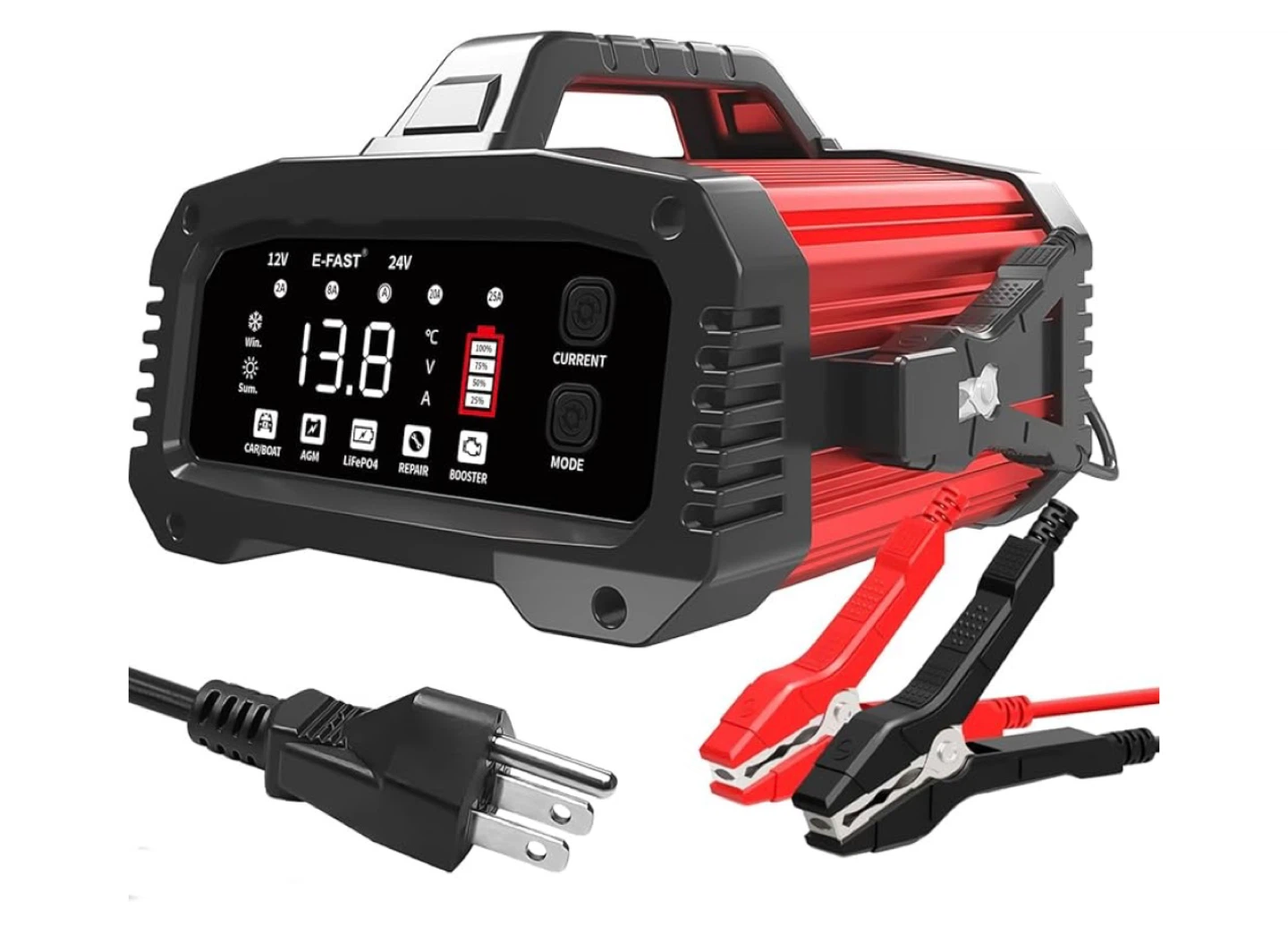 E-FAST 12V/24V Car Battery Charger