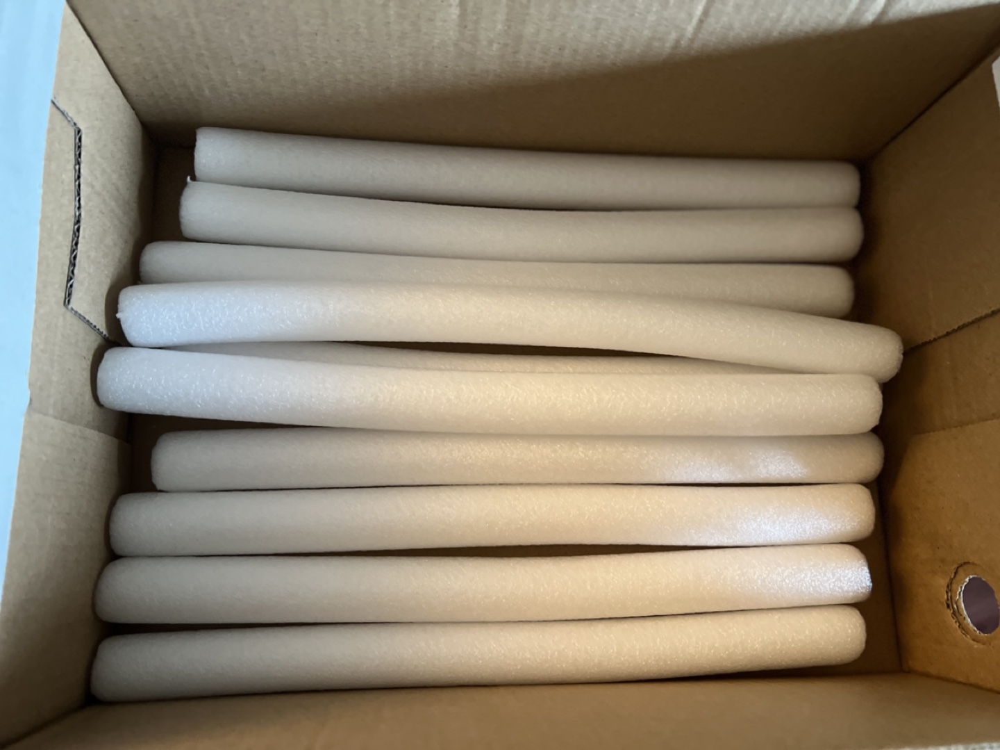 New-Pack of 10 White Foam Padding Tubes