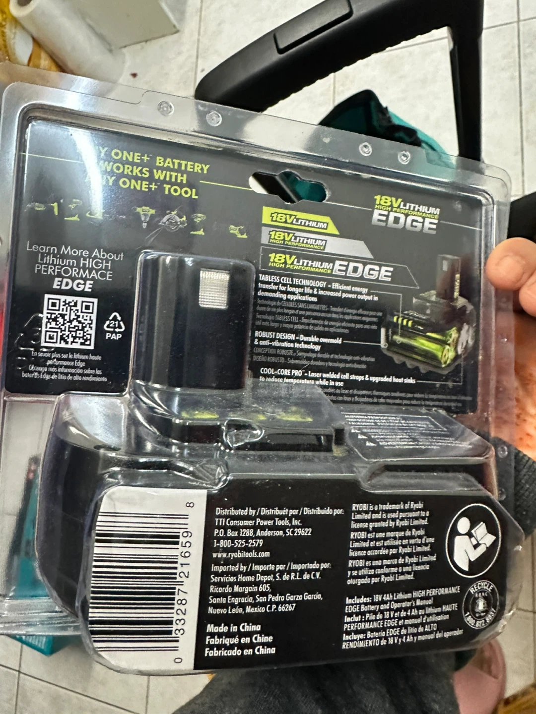 Ryobi ONE+ 18V Lithium-Ion 4.0Ah EDGE Battery - photo 2