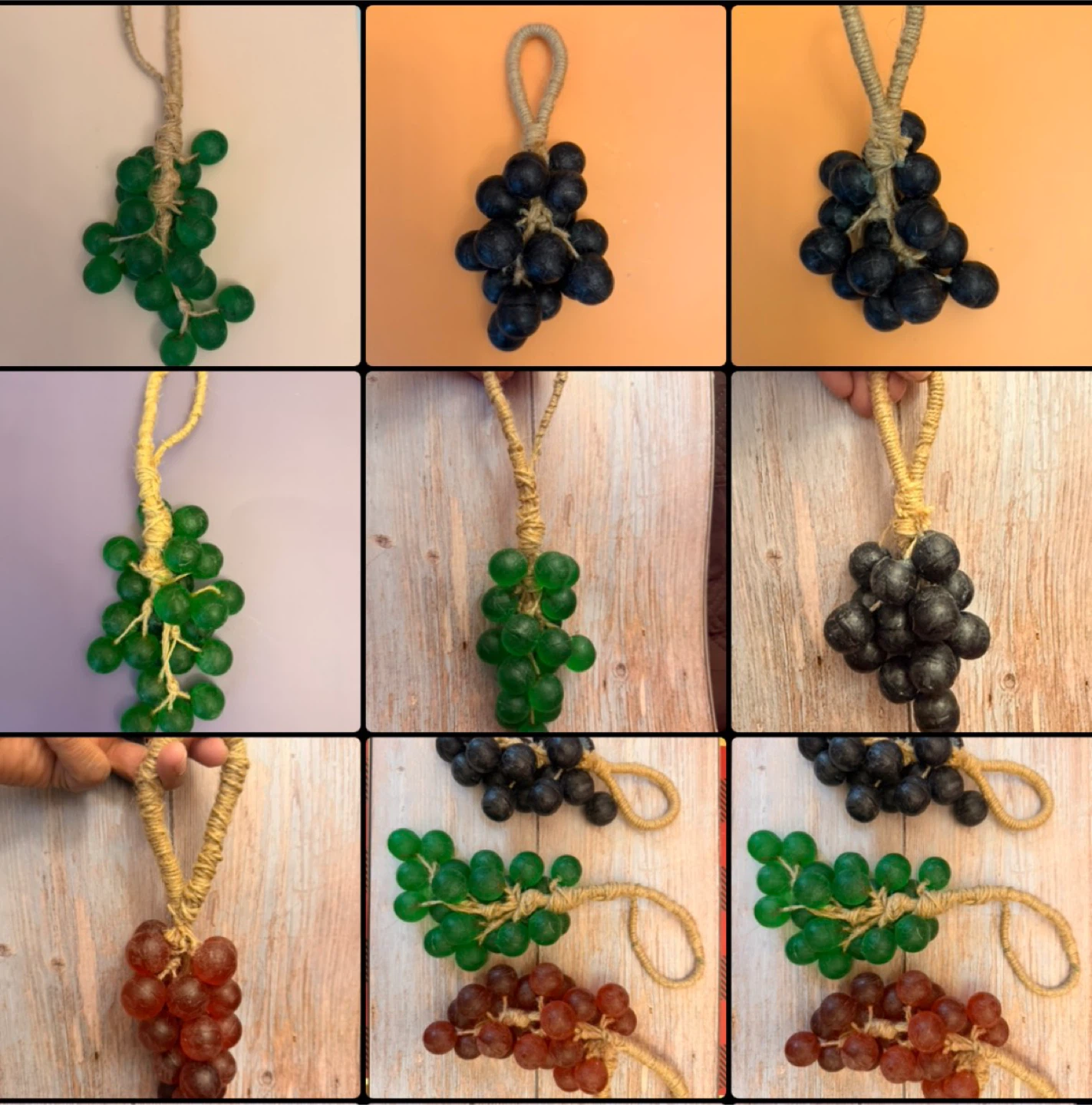 Decorative  soap Grape Cluster Ornament (Assorted Colors)