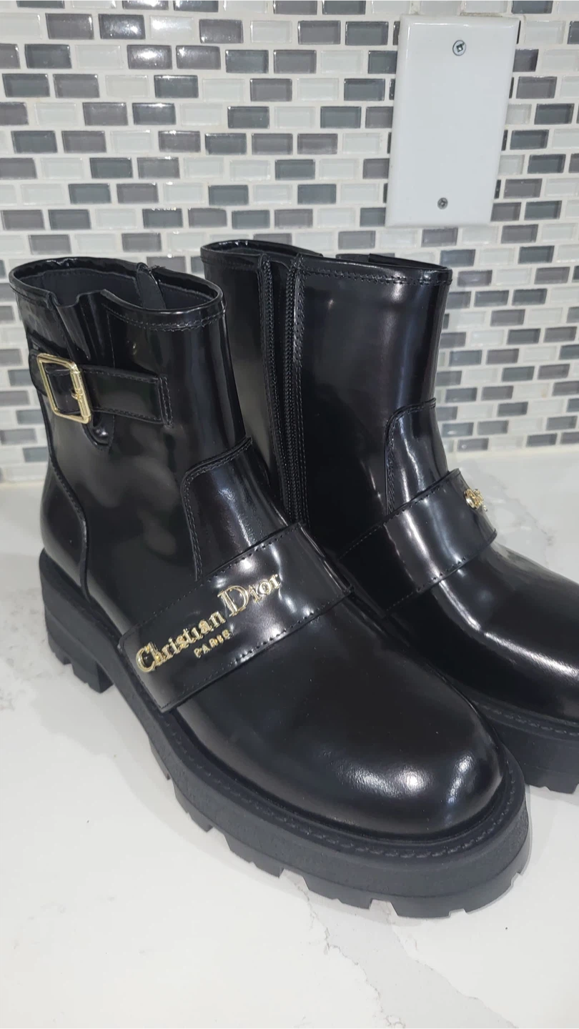 Christian Dior Black Patent Leather Boots - photo 5