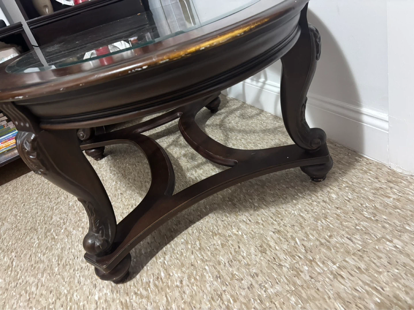 Oval Coffee Table with Glass Top - photo 4