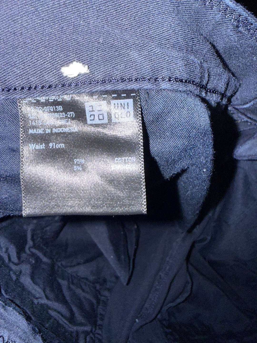 Uniqlo Slim Chino Pants - Navy - size 34 - photo 2